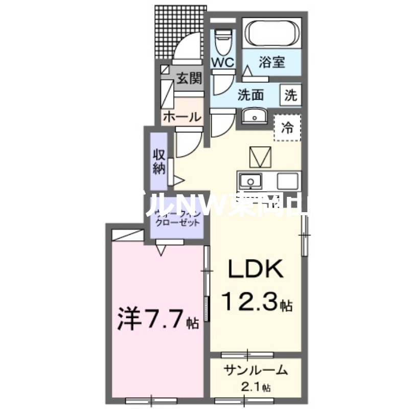 グランテージ和気Ｂの間取り