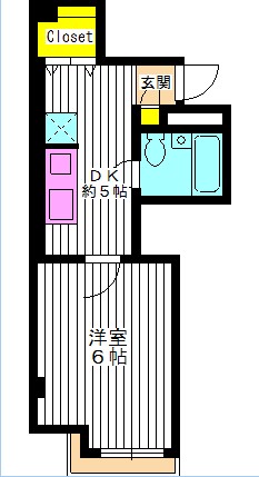 東京都練馬区栄町（マンション）の賃貸物件の間取り