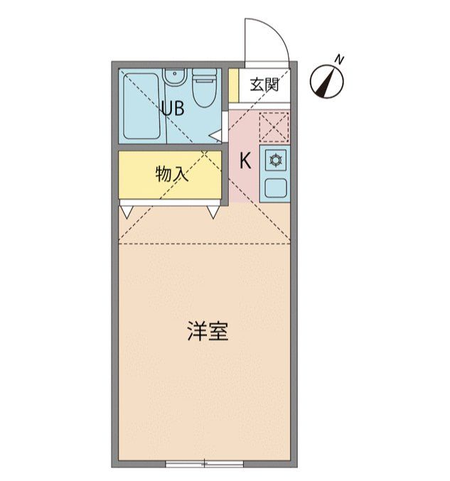 羽村市羽西のアパートの間取り