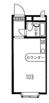 【茅ヶ崎市十間坂のアパートの間取り】