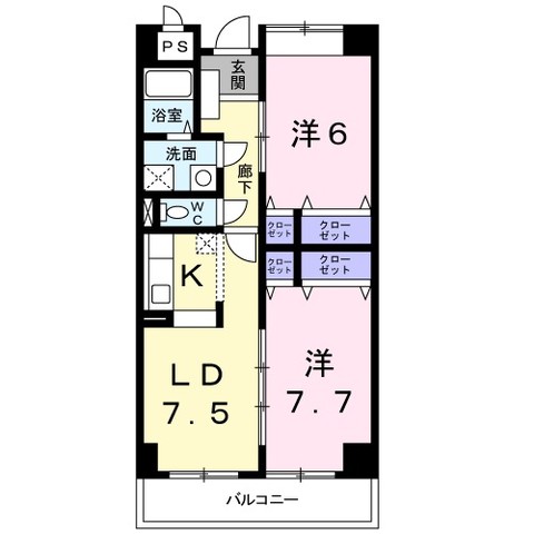 キュウブ由布川の間取り