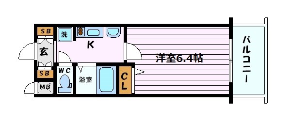 エステムプラザ神戸水木通グランクロスの間取り