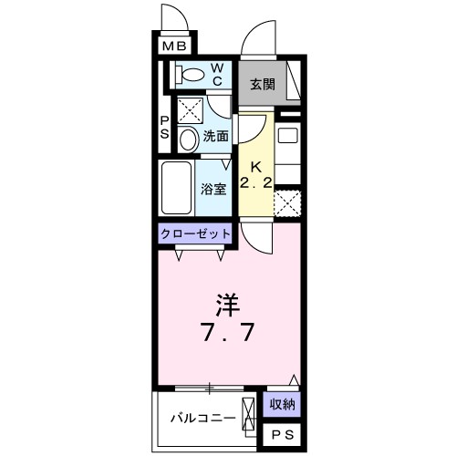 昭島市緑町のマンションの間取り