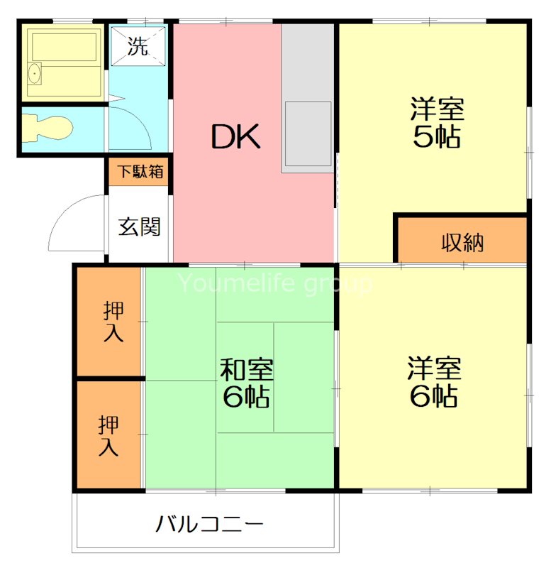 山口ハイツ2の間取り