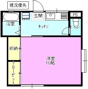 長野市金井田のアパートの間取り