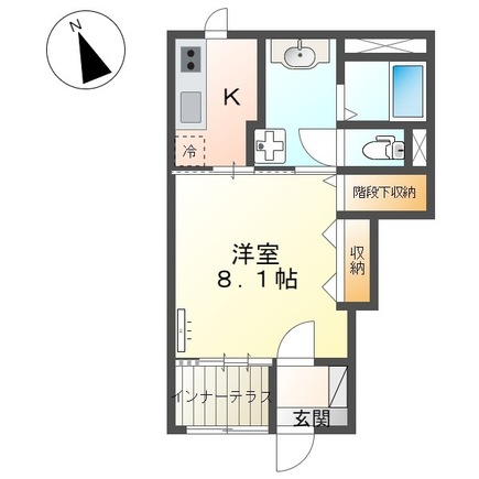 座間市南栗原のアパートの間取り