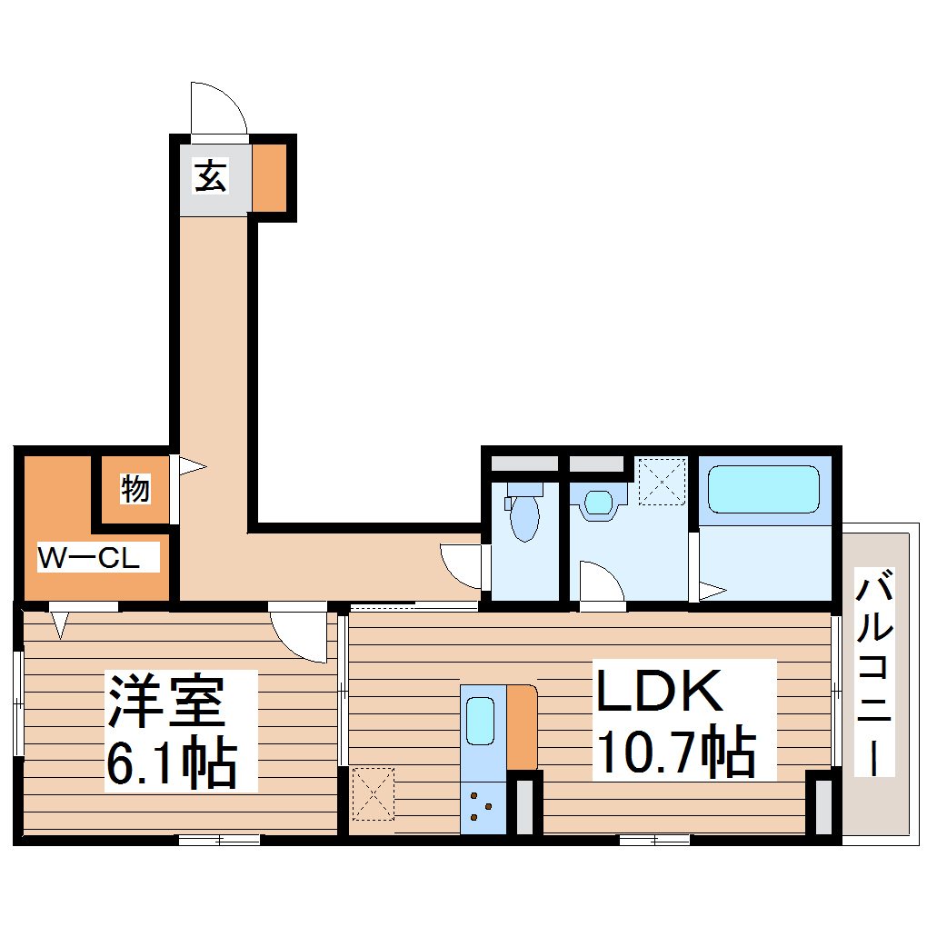 D-room木町通二丁目の間取り