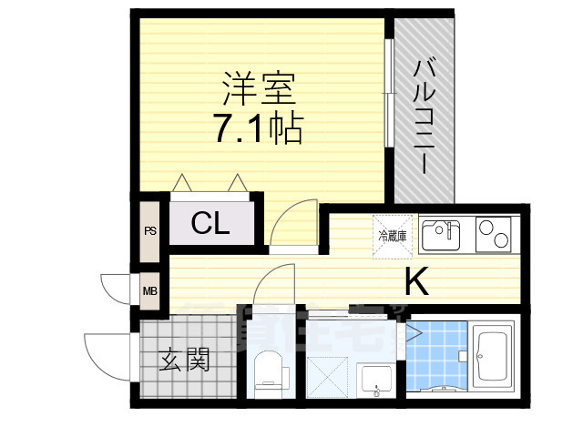 フジパレス三津屋南の間取り