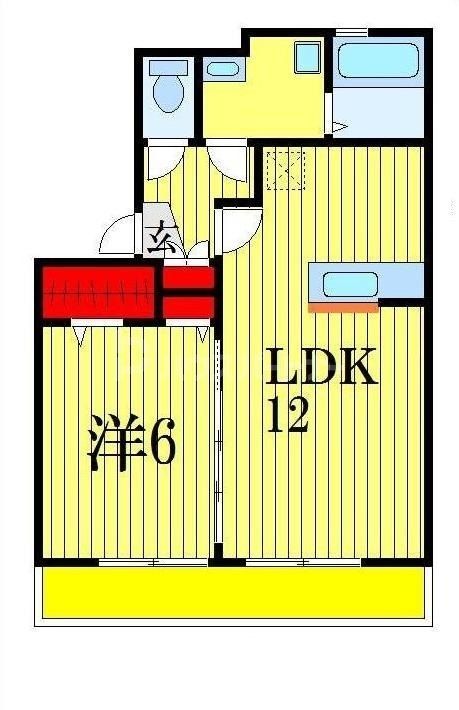 市川市大野町のアパートの間取り