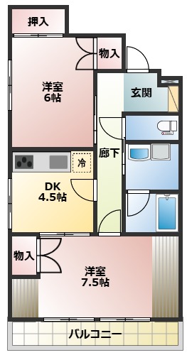 来人喜人ハウスの間取り