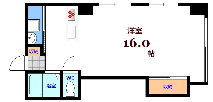 広島市中区上幟町のマンションの間取り