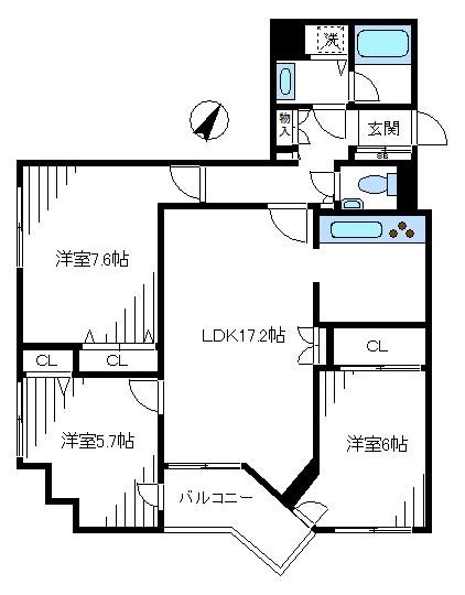 野方ウィズの間取り