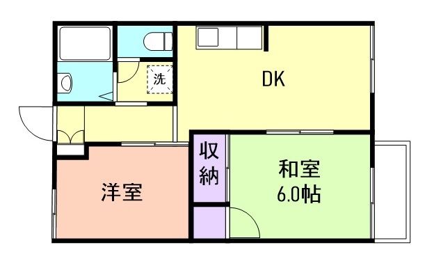 和歌山市今福のアパートの間取り