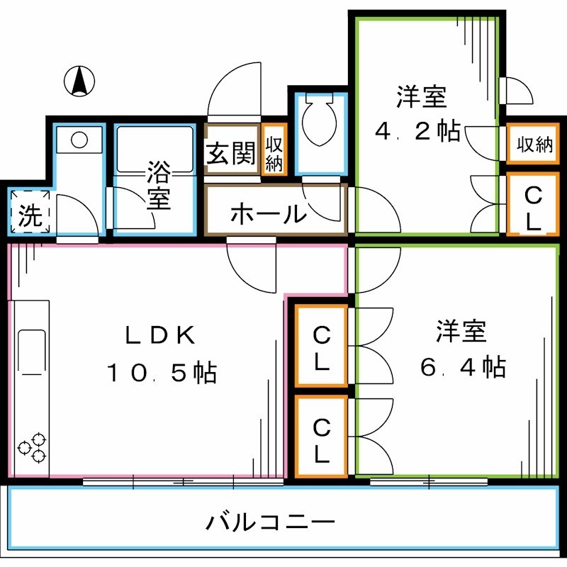 【杉並区阿佐谷北のマンションの間取り】