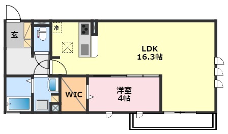 流山市おおたかの森北のアパートの間取り