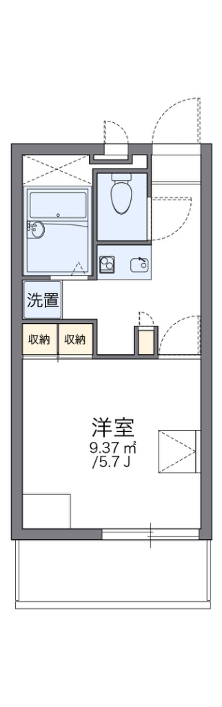 豊明市阿野町のマンションの間取り