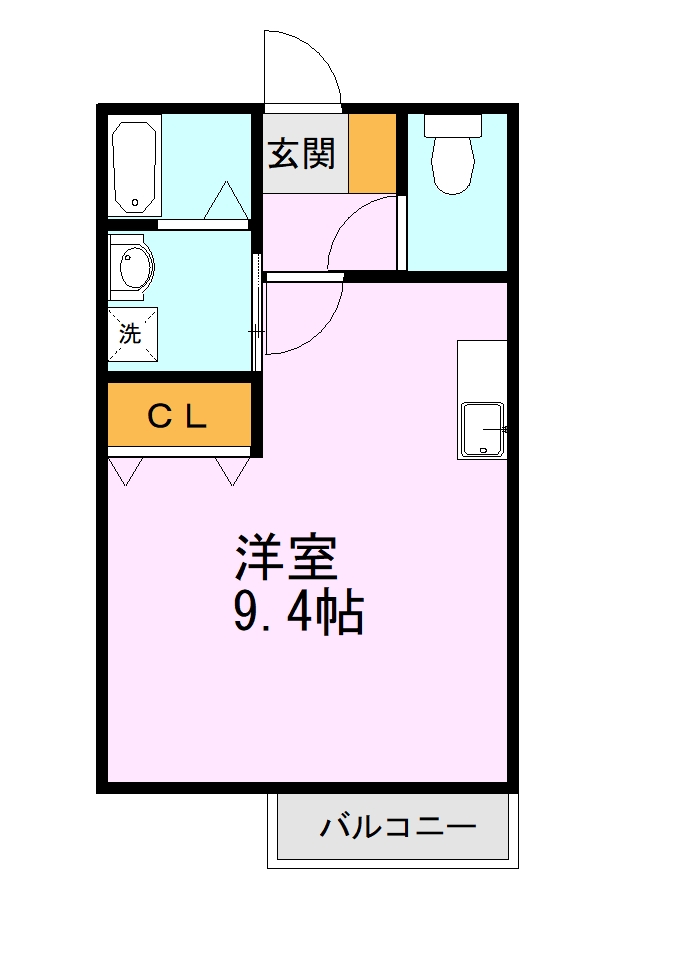 ＫＵＲＩＭＯＴＯアパートの間取り