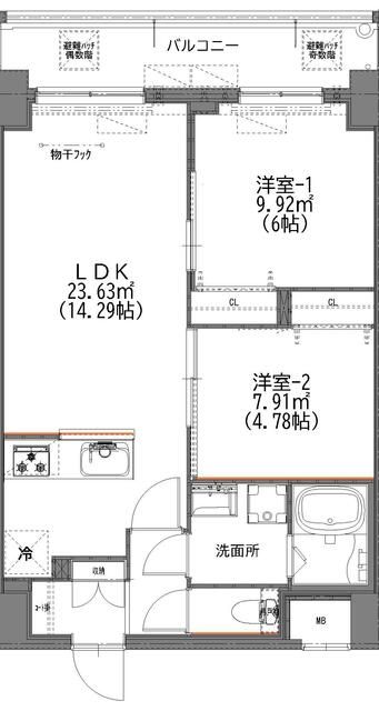 マイコート日野新町の間取り