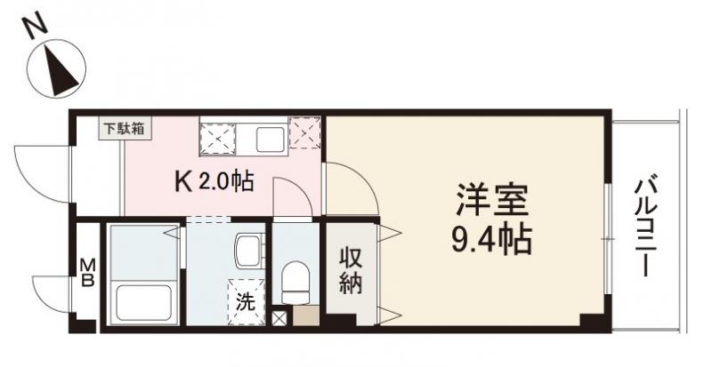 高松市上之町のマンションの間取り