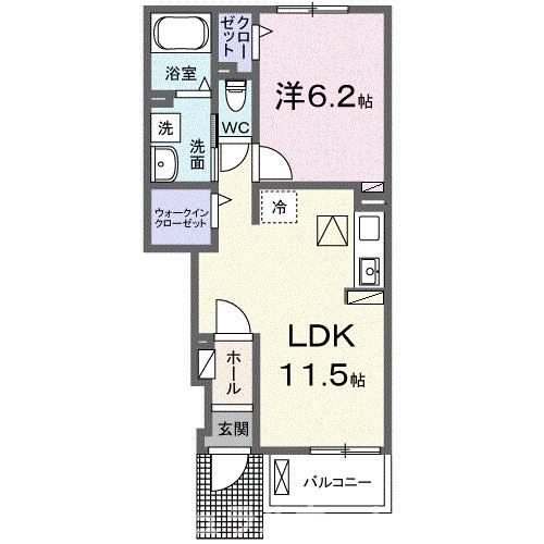 豊橋市飯村南のアパートの間取り