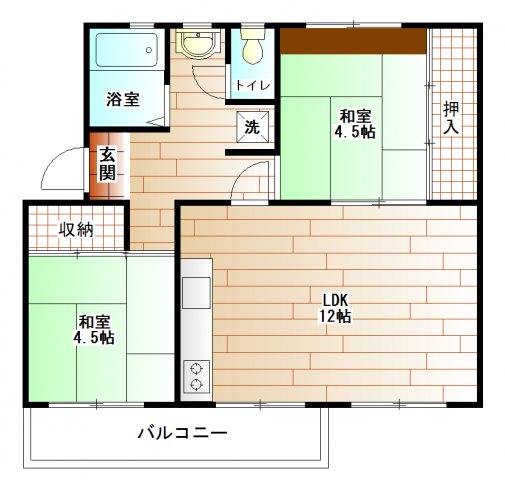 左近山団地3‐30号棟の間取り