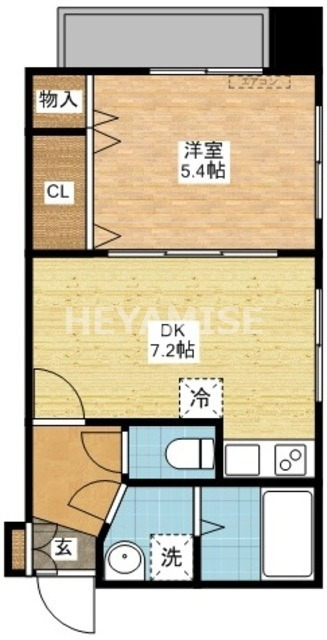 長崎市出島町のマンションの間取り