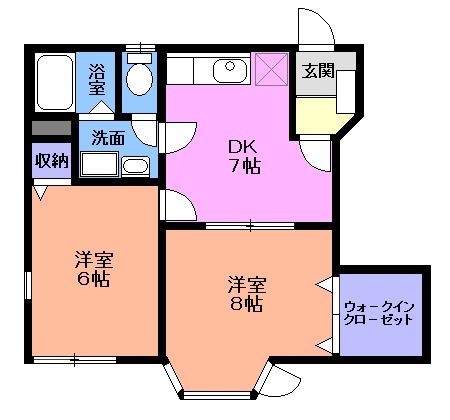 ビラアモールＢの間取り