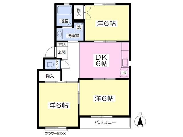 【スカイハイツＣの間取り】