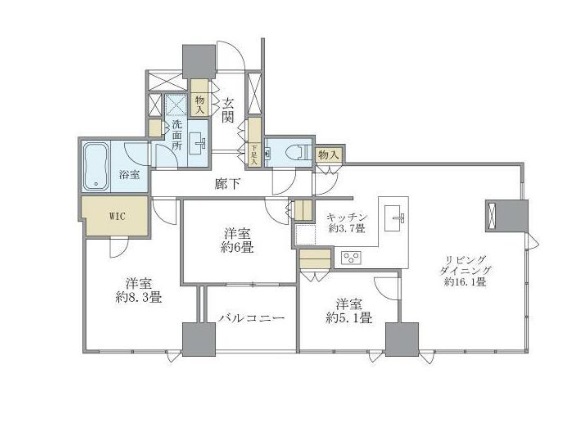 シティタワー有明の間取り