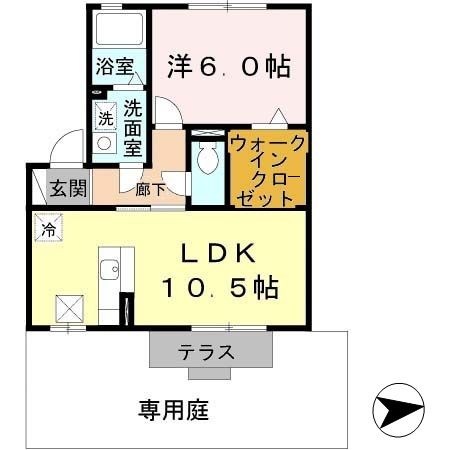 御所市大字元町のアパートの間取り