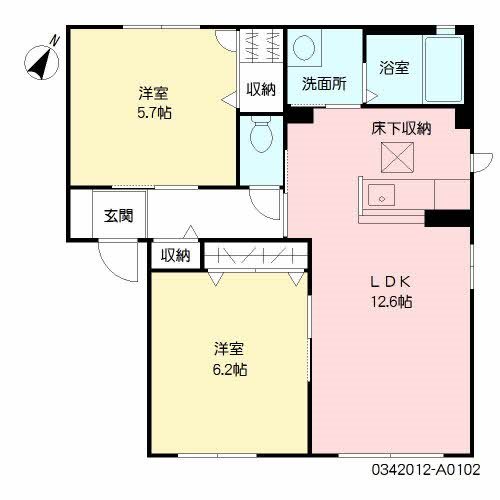 ベニコーA棟の間取り