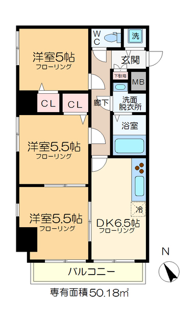 グランパーク東京ＥＡＳＴの間取り