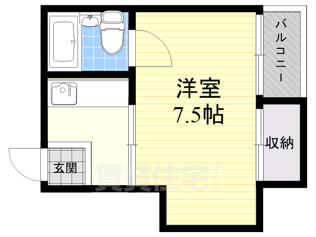 堺市堺区四条通のマンションの間取り