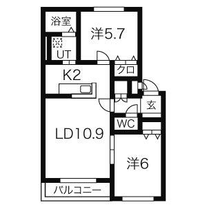 ヴェルシーナ南平岸の間取り