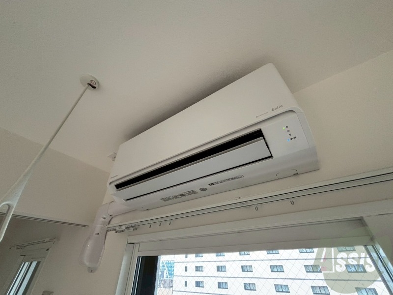 その他設備　ピカピカのエアコンが付いていました。寒暖対策ばっちり。