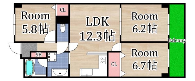 ロイヤルコート生江の間取り写真