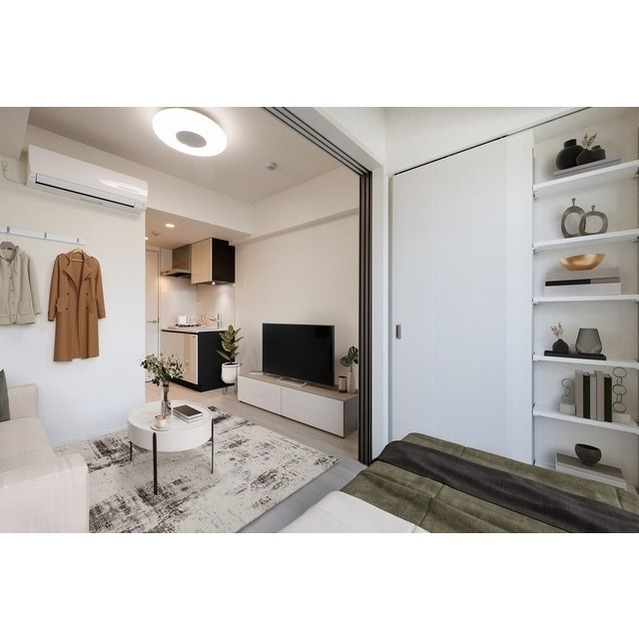 居室・リビング　家具・調度品等はＣＧ加工です。実際の賃貸住居には含まれません