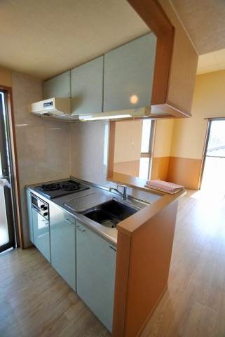 キッチン　２口カウンターシステムキッチン