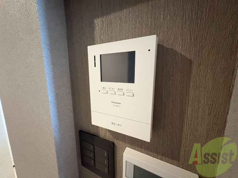 セキュリティ　モニタ付インターホンでセキュリティ面も安心です。