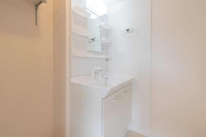 洗面設備　広い洗面スペース