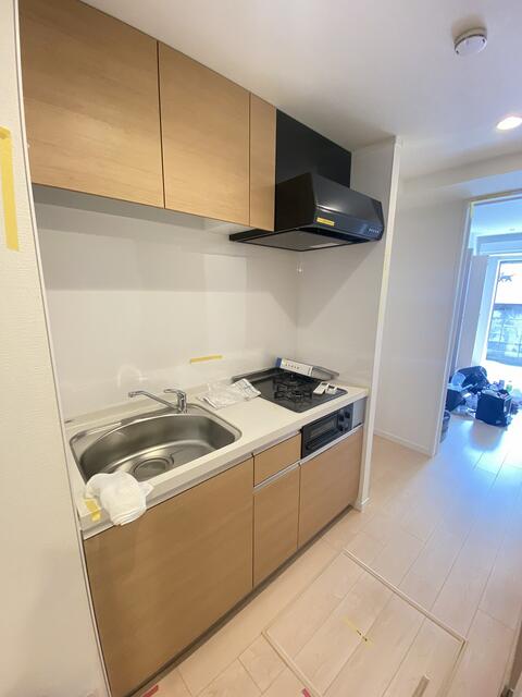 キッチン　システムキッチンガスコンロ２口