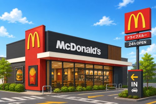 飲食店　マクドナルド 筑紫通り店（飲食店）まで600m