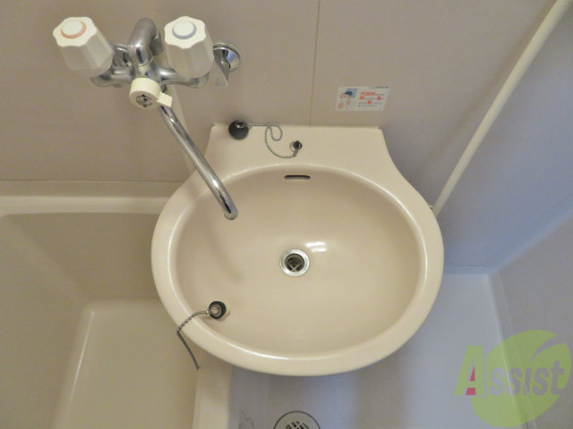 洗面設備　洗面はかわいいボウルのタイプー。