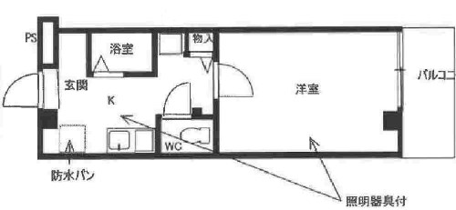 阪急神戸線 春日野道駅 徒歩8分 4階建 築30年の間取り写真