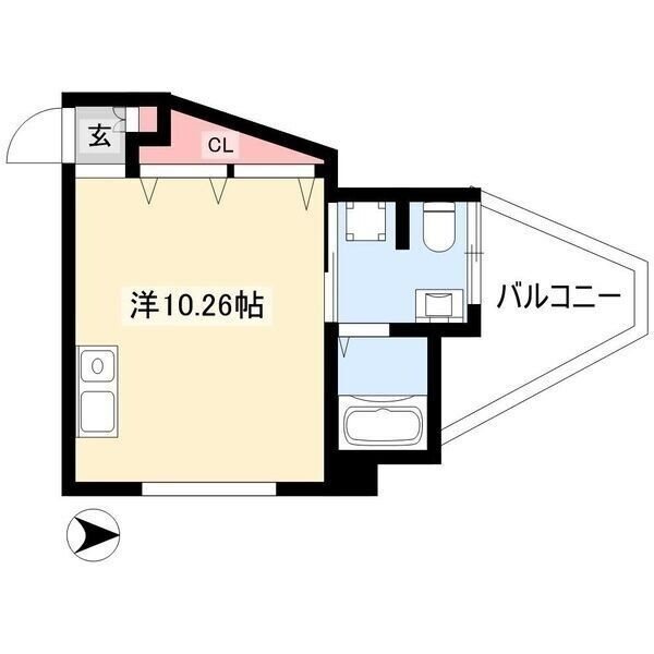 ＪＲ東海道本線 尾頭橋駅 徒歩8分 7階建 築17年の間取り写真