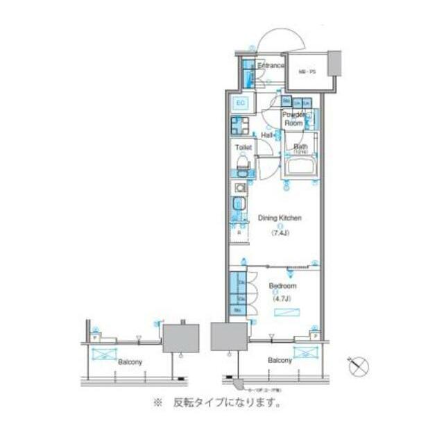 パークアクシス豊洲キャナル 部屋番号:1710の間取り写真
