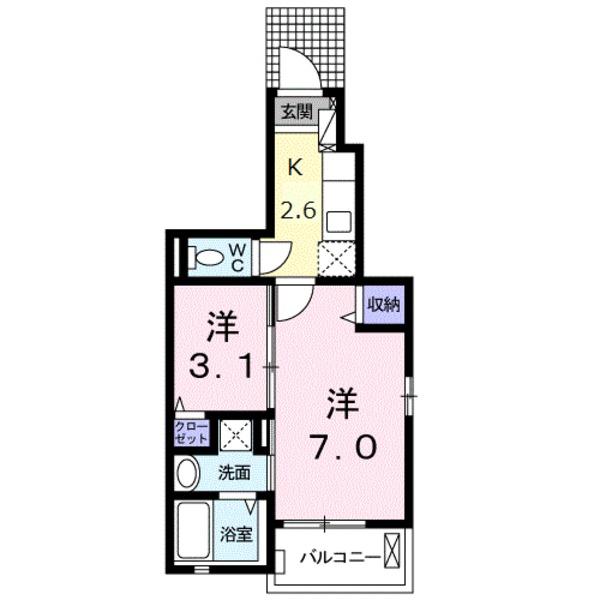 京成本線 志津駅 徒歩12分 3階建 築9年の間取り写真
