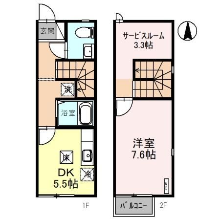 リースランドIP Hの間取り写真