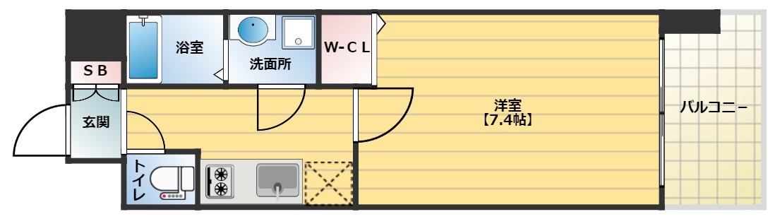 レジュールアッシュ京橋の間取り写真