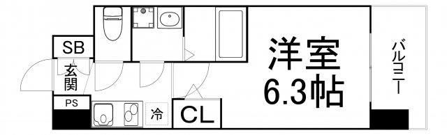 エスリードレジデンス大阪福島の間取り写真